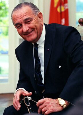 President Johnson wearing his Rolex Day-Date