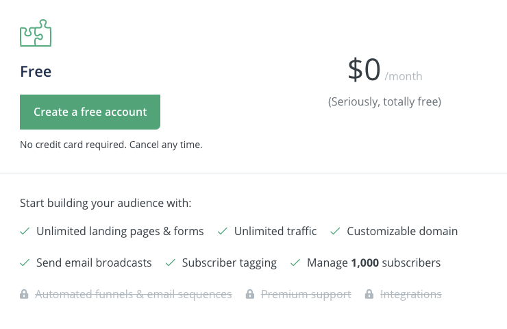 ConvertKit Free Plan ConvertKit Free Plan