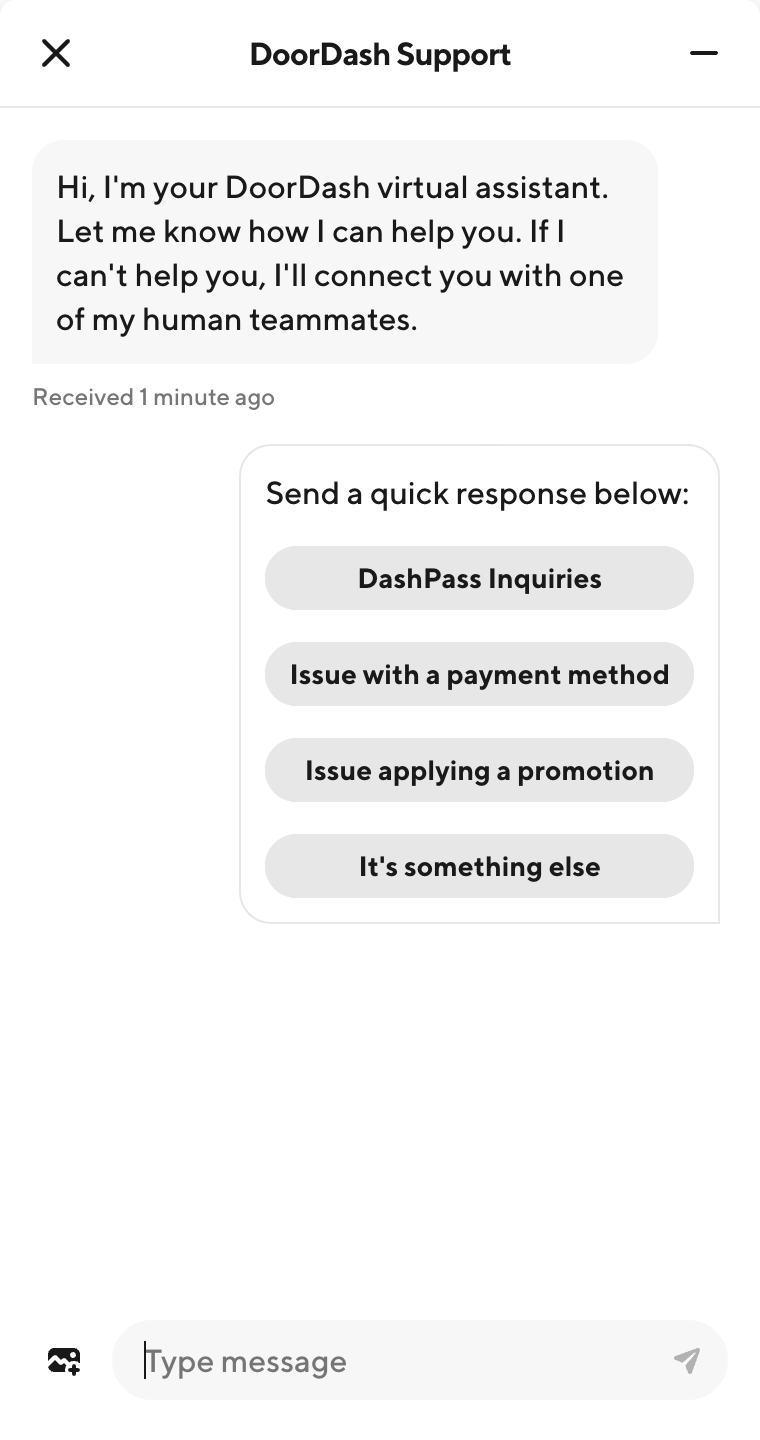 Anyone else having a hard time with Doordash customer service chat
