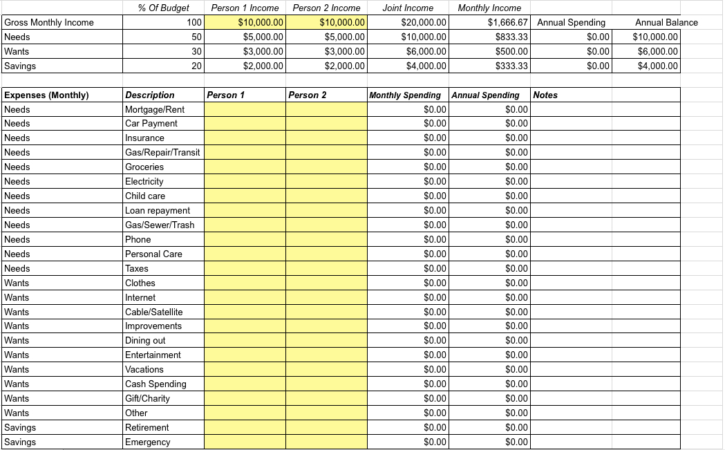 get-23-42-excel-single-person-personal-budget-template-images