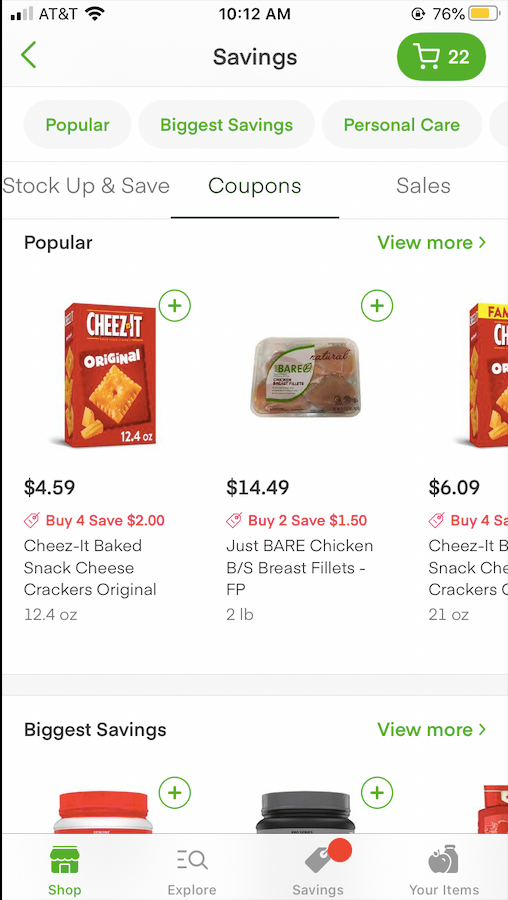 Instacart Grocery Costs Instacart Grocery costs