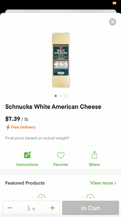 Ordering Deli Cheese at Instacart Ordering Deli Cheese at Instacart