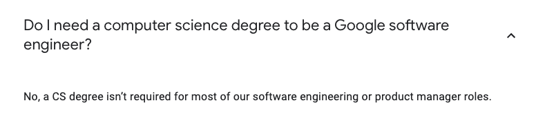 Computer science degree not necessary for Google Computer science degree not necessary for Google