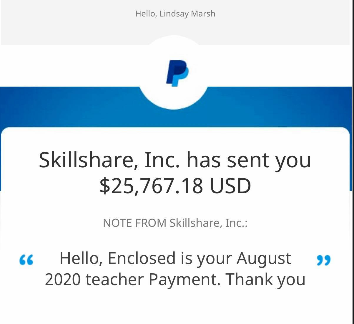 Skillshare payout