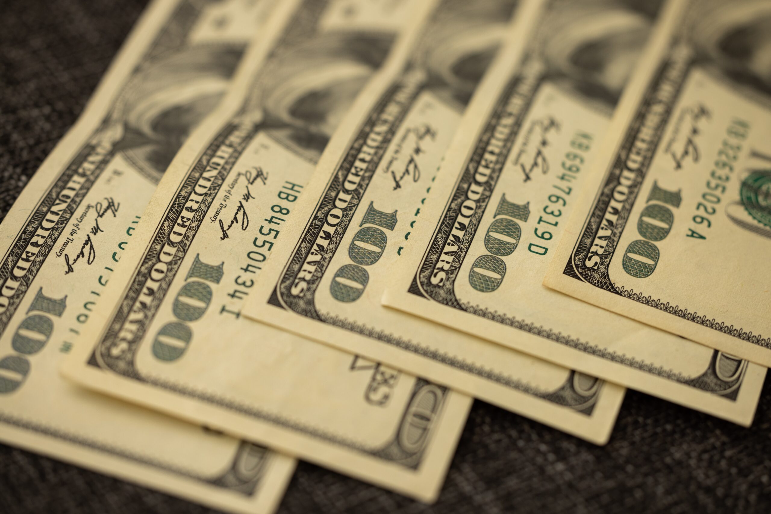 Five hundred dollars spread across table