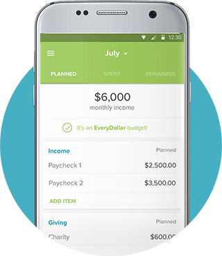 Everydollar mobile screenshot