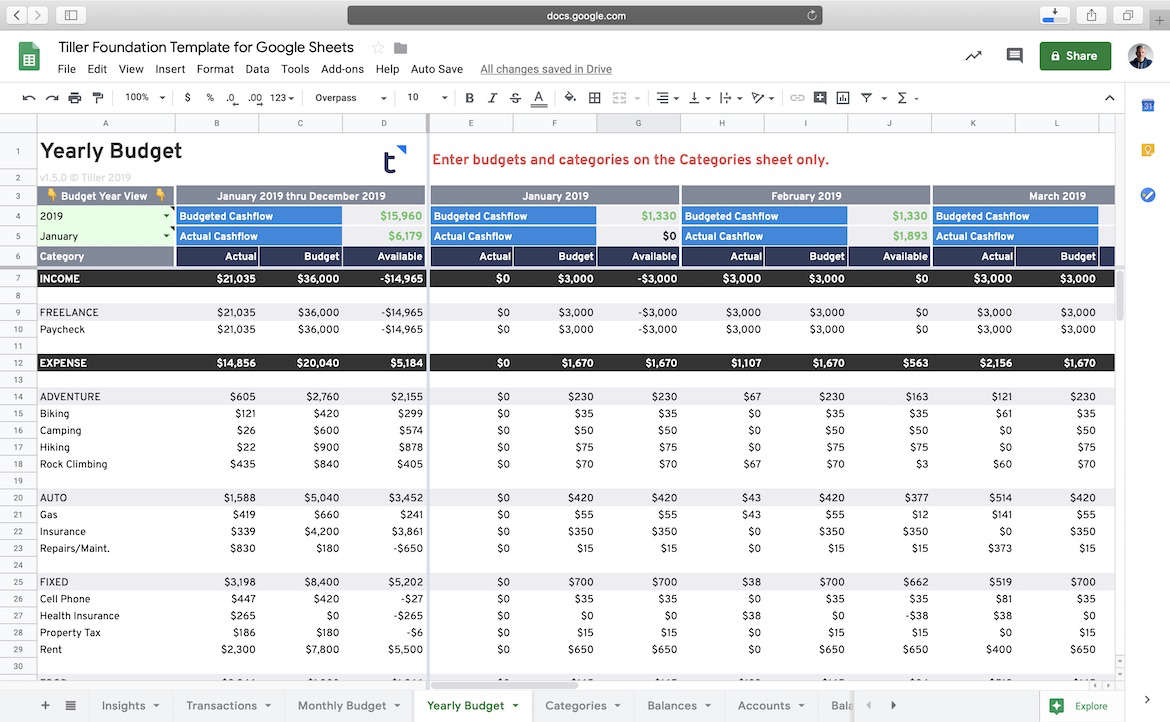 Tiller Money Review 2021 (Finally a Synced Spreadsheet Budget )