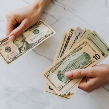 person being paid in cash