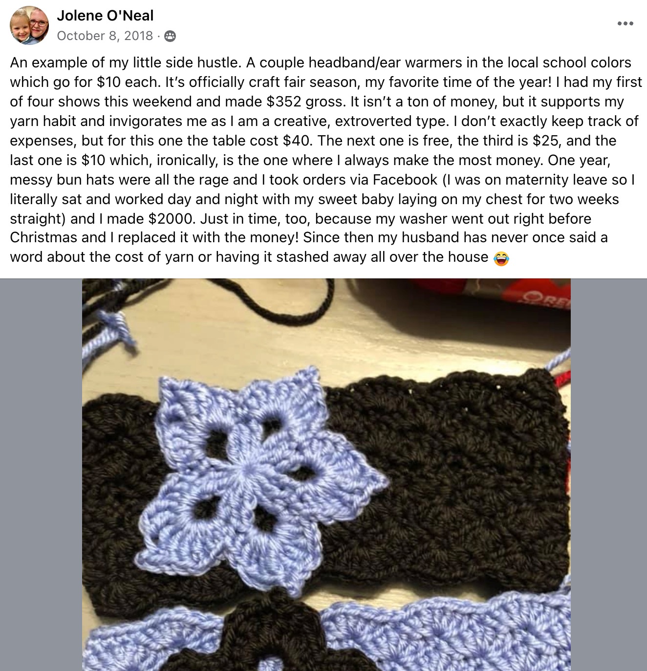 selling crochet hats